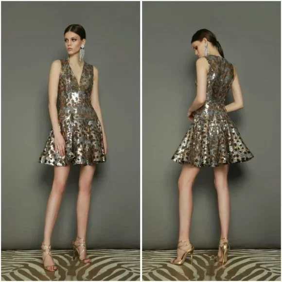 Bronx and Banco | Dresses | Nwt Bronx Banco Nina Gold Sequin Mini Dress 437  | Poshmark